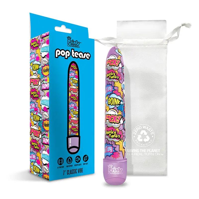 Prints Charming Pop Tease 7" Classic Vibe - F*ck - Purple by Global Novelties