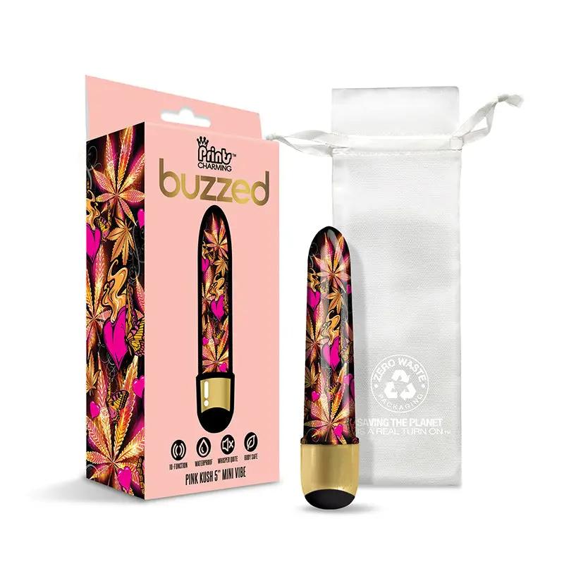 Prints Charming Buzzed 5" Mini Vibe - Pink Kush by Global Novelties