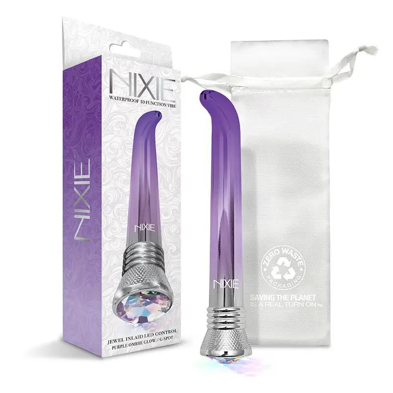 Nixie Waterproof 10-Function G-Spot Vibe - Purple Ombre Glow by Global Novelties