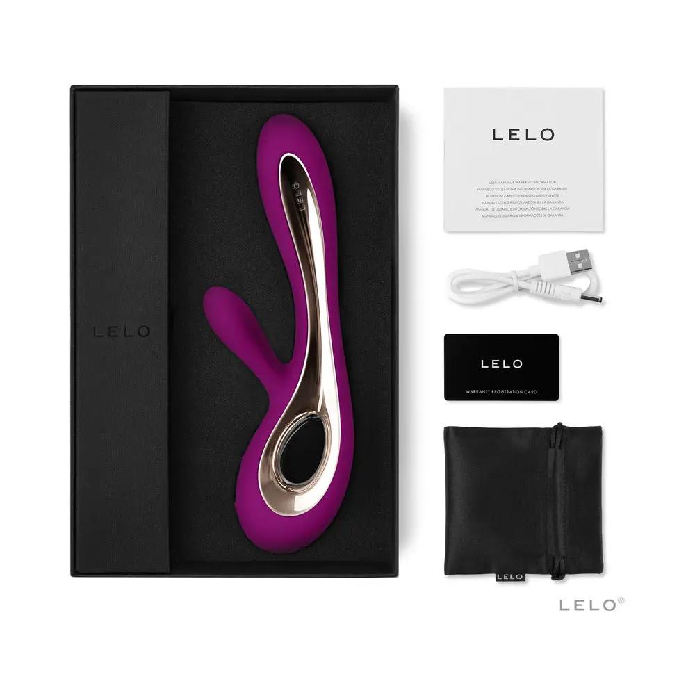 LELO SORAYA 2 Rechargeable Rabbit Vibrator Deep Rose by LELO