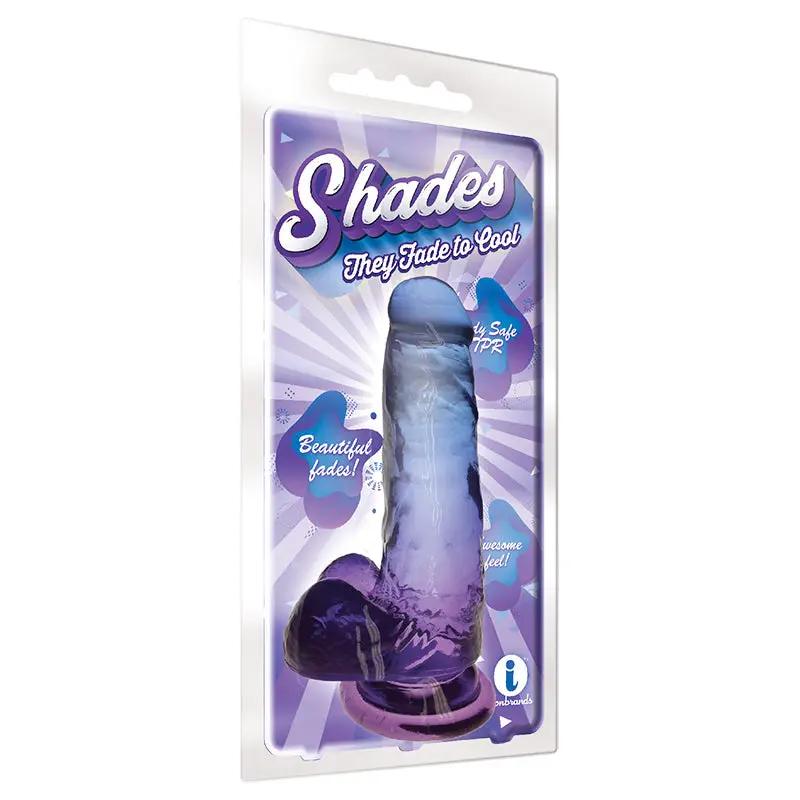 Shades Medium 7in Jelly TPR Gradient Dong Blue and Violet by Icon Brands
