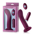 FemmeFunn Versa S Bullet Vibrator & Curved Silicone Sleeve Dark Fuchsia by FemmeFunn