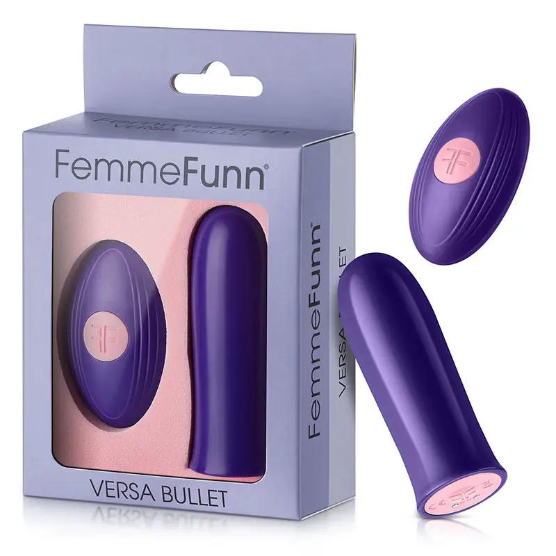 FemmeFunn Versa Bullet Rechargeable Remote-Controlled Vibrator Dark Purple by FemmeFunn