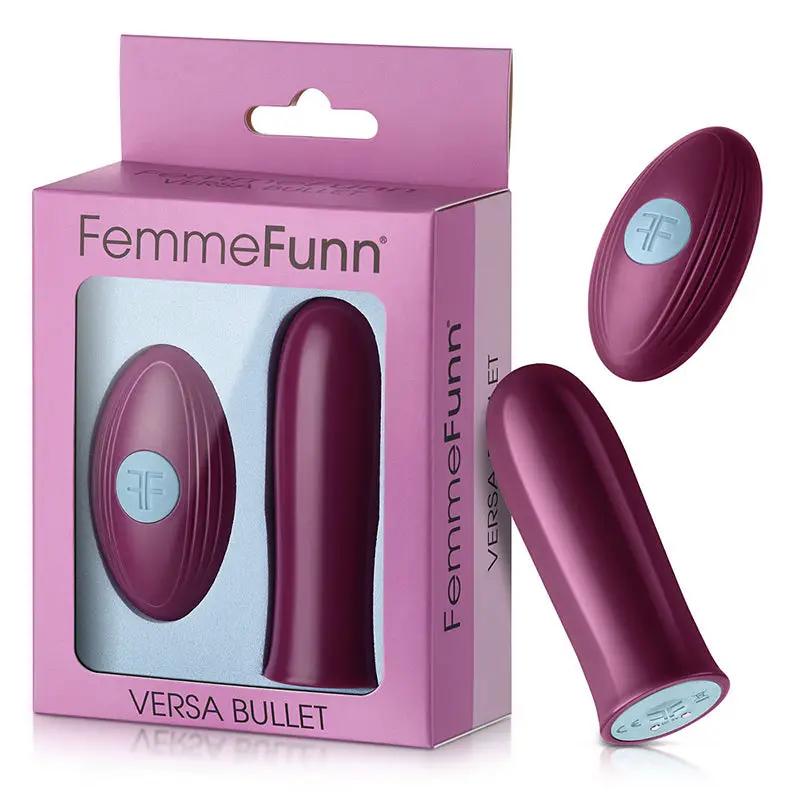 FemmeFunn Versa Bullet Rechargeable Remote-Controlled Vibrator Dark Fuchsia by FemmeFunn
