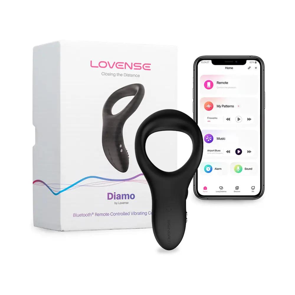 Lovense Diamo Bluetooth Remote-Controlled Vibrating Cockring by Lovense