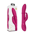 VIVE HALO Rechargeable Stimulating Ring Silicone Rabbit Vibrator Pink by Shots