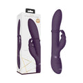 VIVE HALO Rechargeable Stimulating Ring Silicone Rabbit Vibrator Purple by Shots