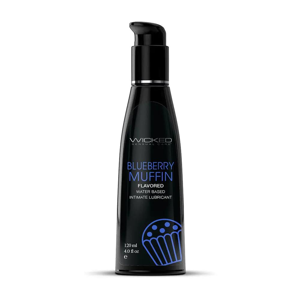 Wicked Aqua Blueberry Muffin Water-Based Lubricant 4 oz. by Wicked