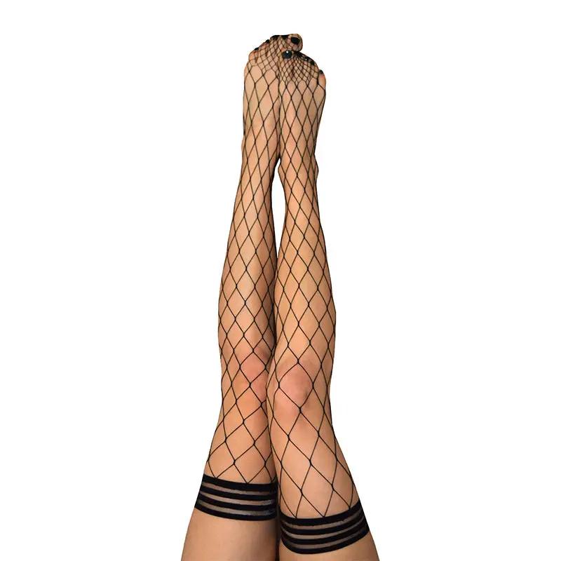 Kixies Michelle Large Net Fishnet Thigh-High Size B by Kixies