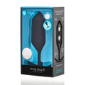 b-Vibe Snug Plug 6 Weighted Silicone Anal Plug Black by b-Vibe