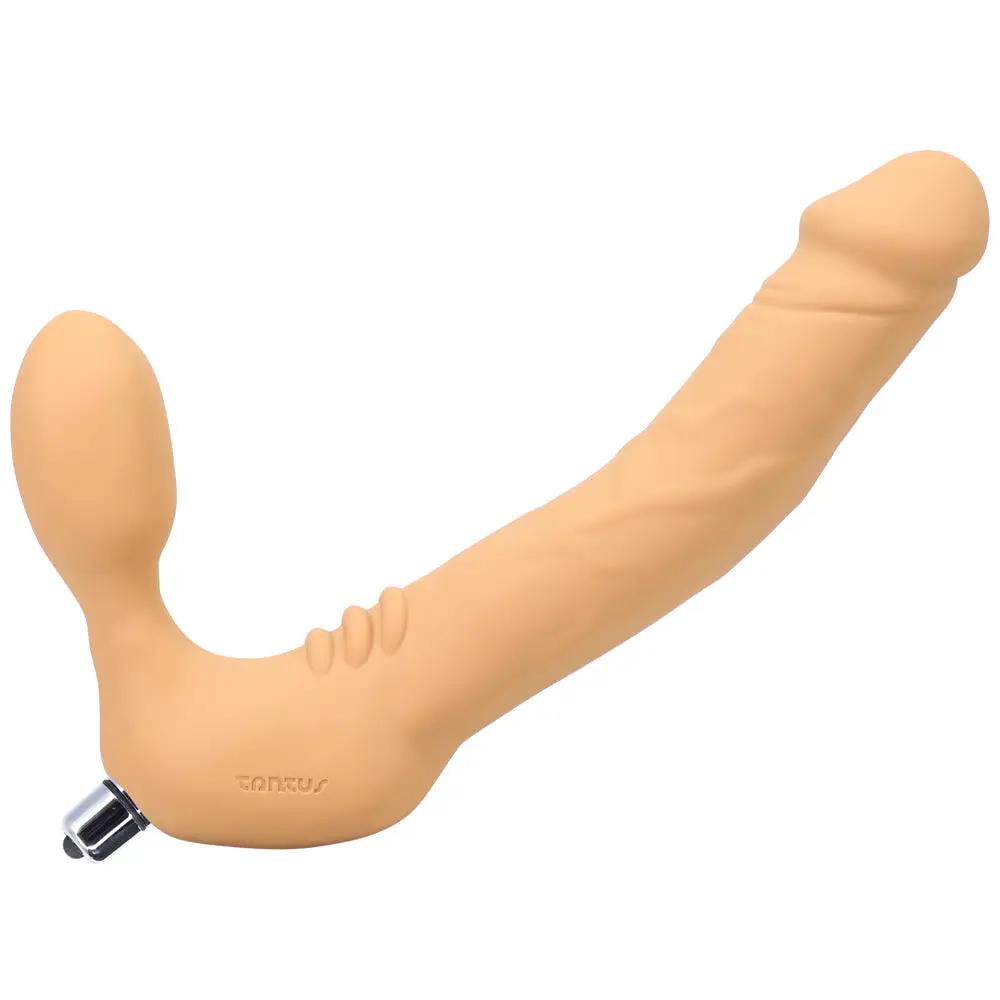 Tantus Real Strapless Vibrating Strap-On Dildo Honey by Tantus