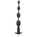 Tantus Vibrating Progressive Beads Vibrating Beaded Anal Plug Black by Tantus