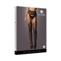 Le Desir Fishnet and Lace Garter belt Stockings Black O/S by Shots