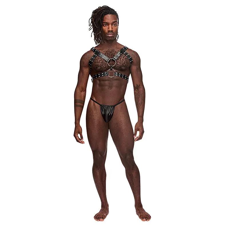 Male Power Leather Gemini Black OS by Male Power