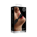 Ouch! Velvet Adjustable Breathable Ball Gag With Velcro Straps Black by Shots