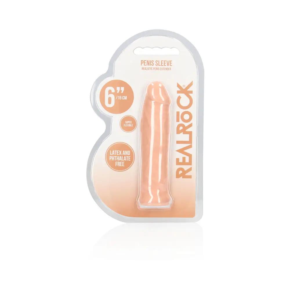 RealRock Realistic 6 in. Penis Sleeve Extender Beige by Shots