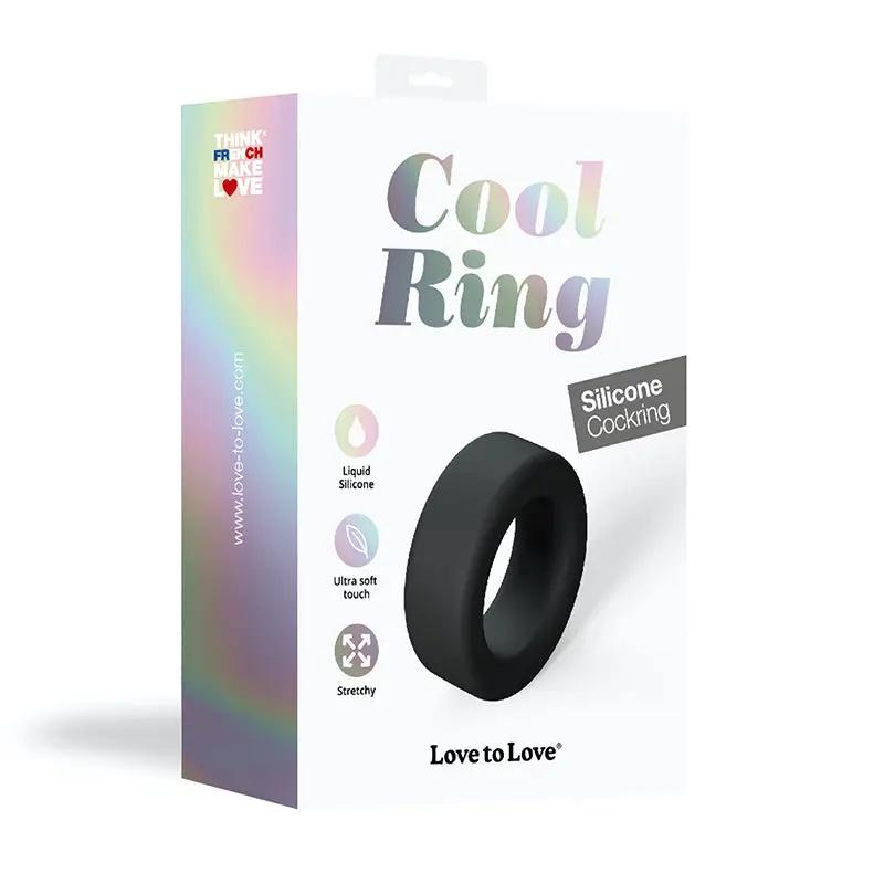 Love to Love Cool Ring Silicone Cockring Noir by Lovely Planet