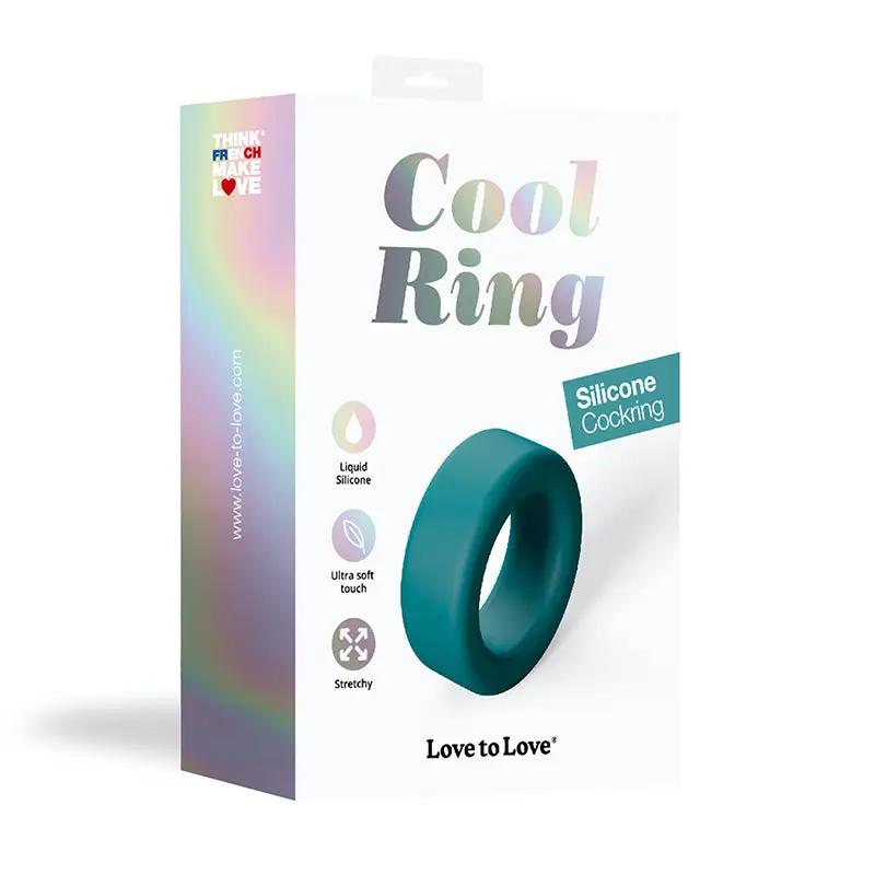 Love to Love Cool Ring Silicone Cockring Petrol Blue by Lovely Planet