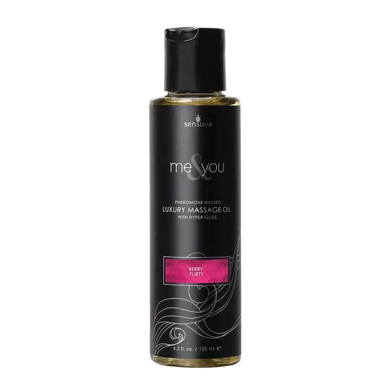 Sensuva Me & You Pheromone-Infused Luxury Massage Oil Berry Flirty 4.2 oz. by Sensuva