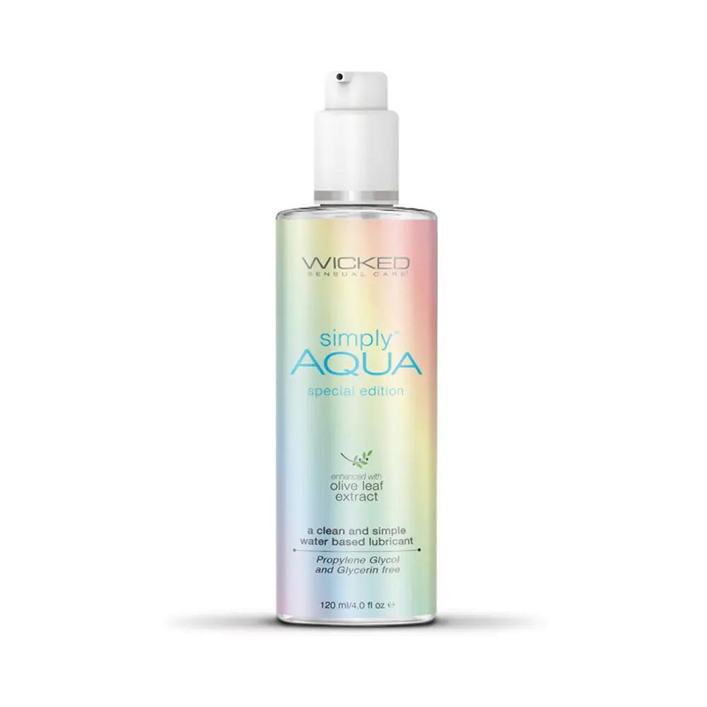 Wicked Simply Aqua Special Edition Water-Based Lubricant 4 oz. by Wicked