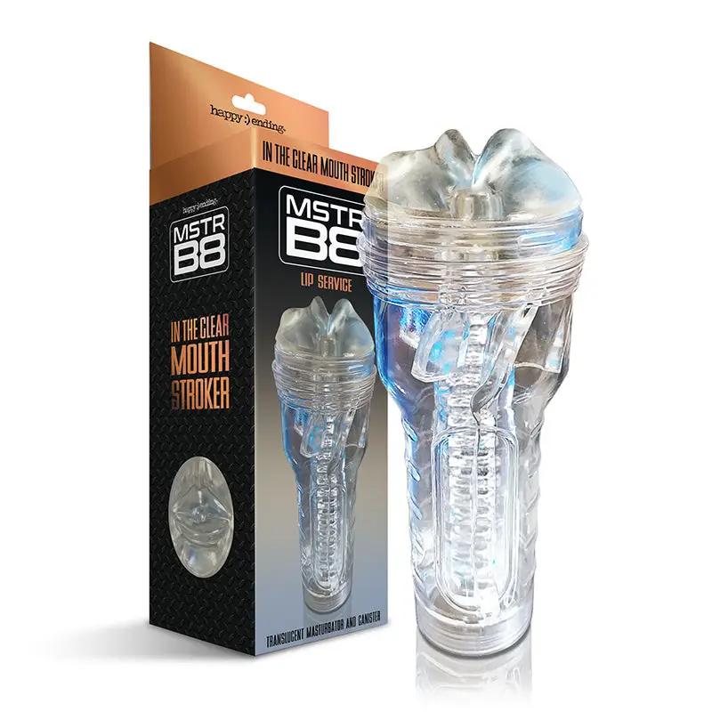 Happy Endings MSTR B8 In The Clear Mouth Stroker Lip Service Canister by Global Novelties