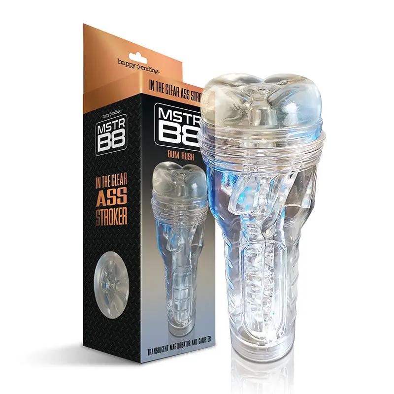 Happy Endings MSTR B8 In The Clear Anal Stroker Bum Rush Canister by Global Novelties