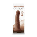 Colours Pleasures 7 in. Vibrating Dildo Brown by NS Novelties