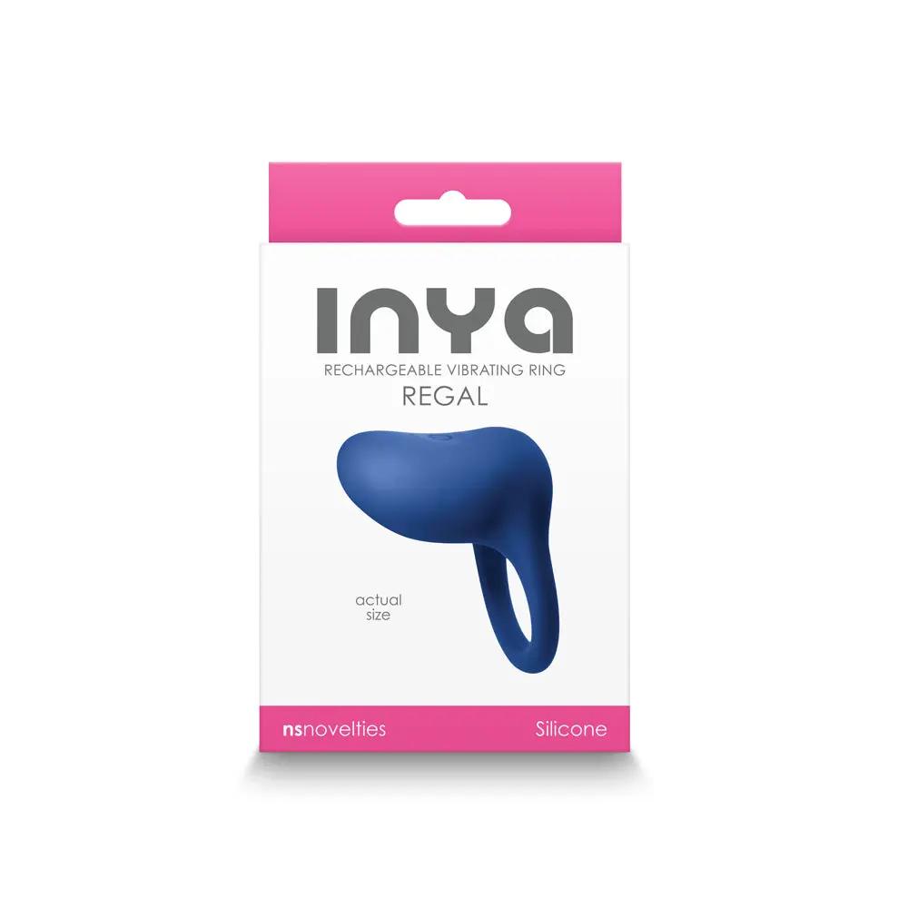 INYA Regal Rechargeable Vibrating Ring Blue by NS Novelties