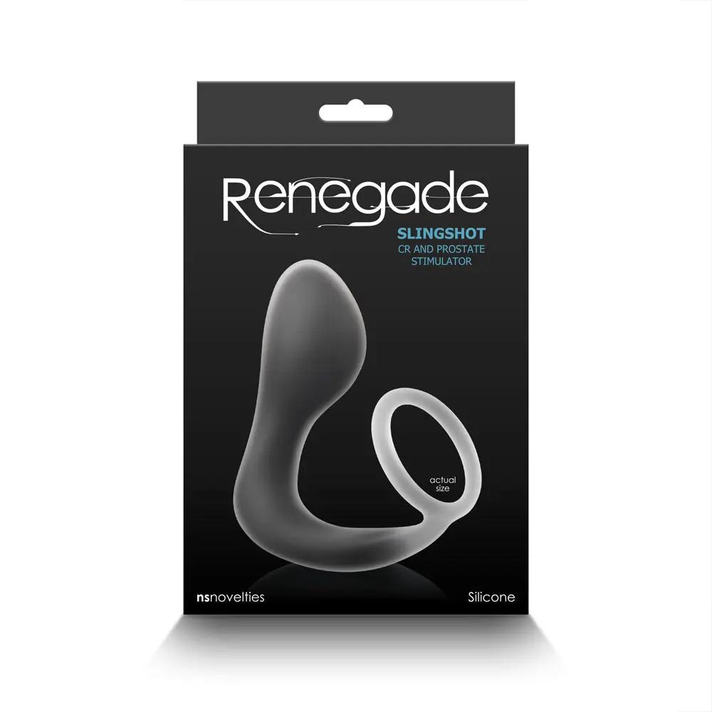 Renegade Slingshot Cock Ring & Prostate Stimulator Black by NS Novelties