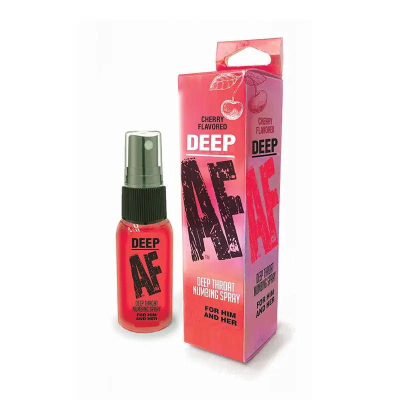 Deep AF Cherry Flavored Deep Throat Numbing Spray 1 oz. by Little Genie