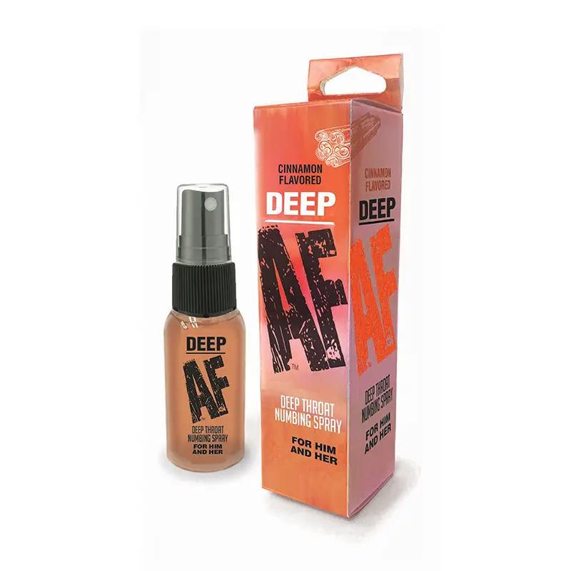 Deep AF Cinnamon Flavored Deep Throat Numbing Spray 1 oz. by Little Genie