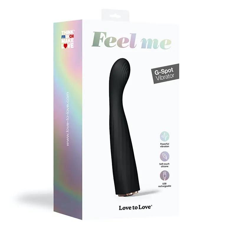 Love to Love Feel Me Rechargeable Silicone G-Spot Vibrator Noir by Lovely Planet
