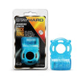 Stay Hard Rechargeable 5 Function Vibrating Cockring Blue by Blush