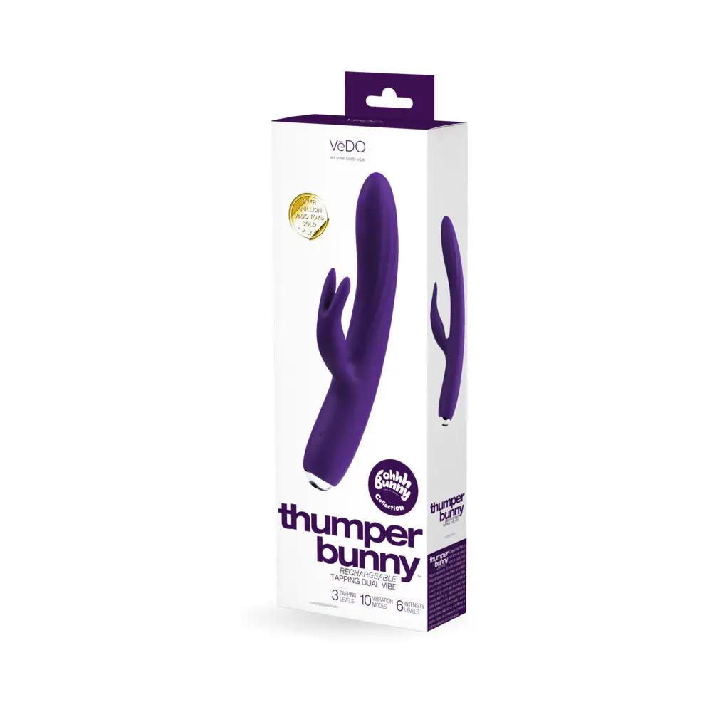 Vedo Thumper Bunny Rechargeable Dual Vibe Deep Purple by VeDO