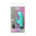 Powerbullet Alice's Bunny Rechargeable Bullet Vibrator with Silicone Rabbit Sleeve Teal by BMS