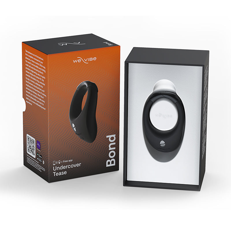 We-Vibe Bond Rechargeable Remote-Controlled Silicone Adjustable Wearable Stimulation Ring Black by We-Vibe