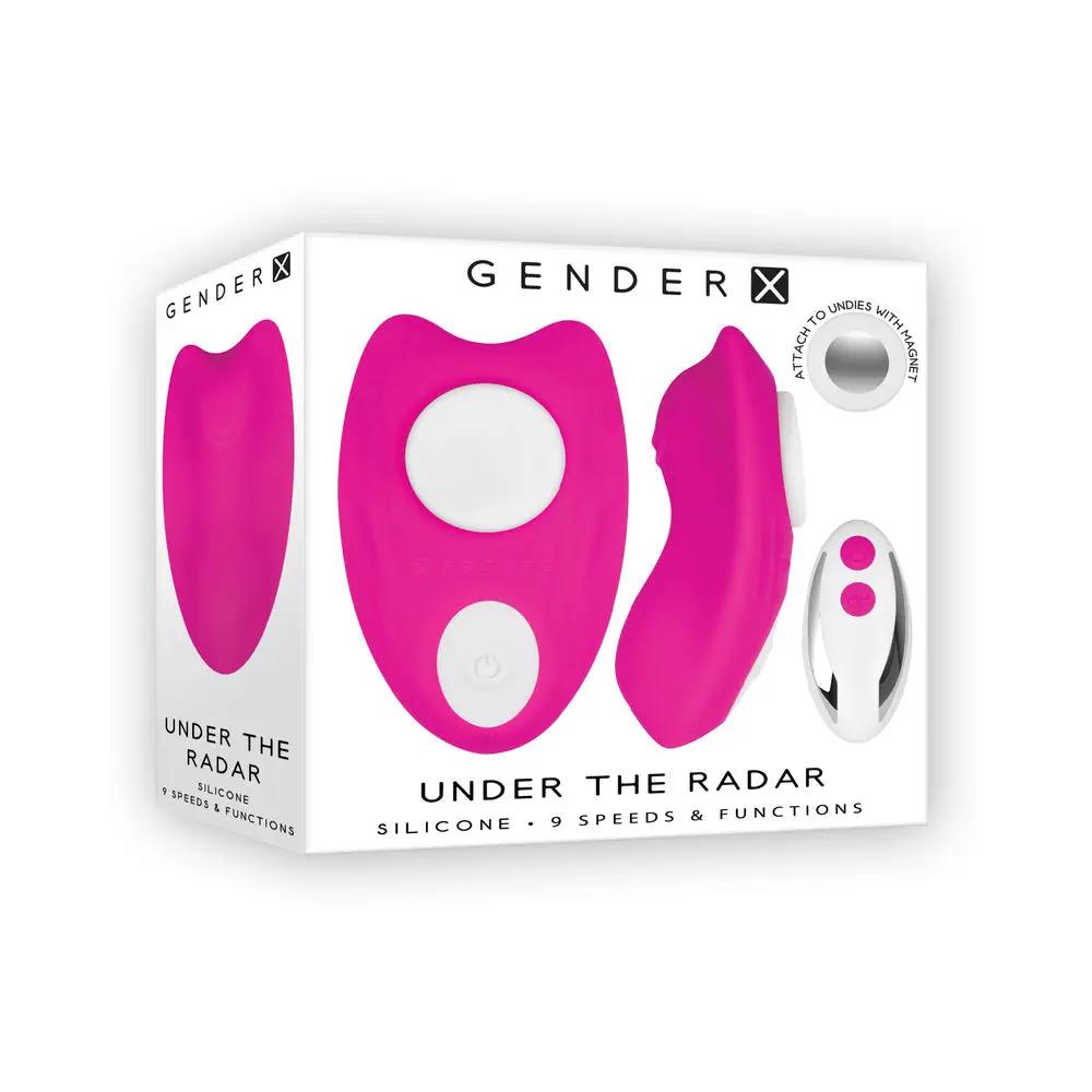 Gender X Under The Radar Rechargeable Remote-Controlled Magnetic Silicone Underwear Vibrator Pink by Gender X