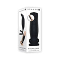 Gender X Rocketeer Rechargeable Triple-Ring Vibrating Silicone Penis Sheath Black by Gender X