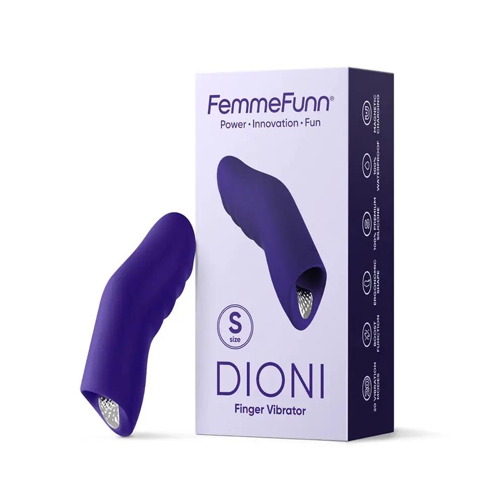 FemmeFunn Dioni Rechargeable Silicone Finger Vibrator Small Dark Purple by FemmeFunn