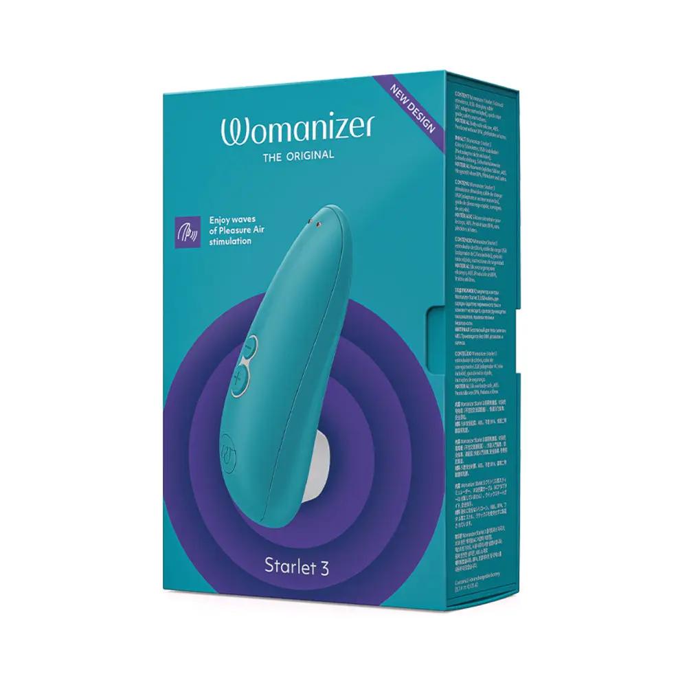Womanizer Starlet 3 Rechargeable Silicone Compact Pleasure Air Clitoral Stimulator Turquoise by Womanizer