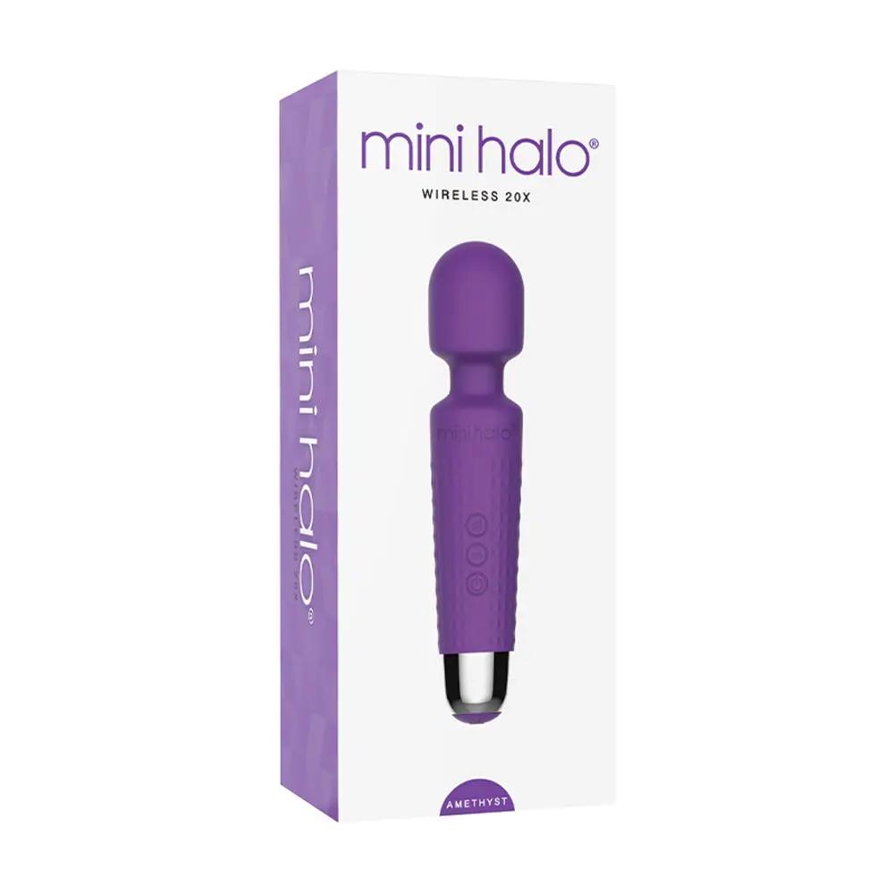 Mini Halo Wireless Wand 20X Silicone Amethyst by Shibari