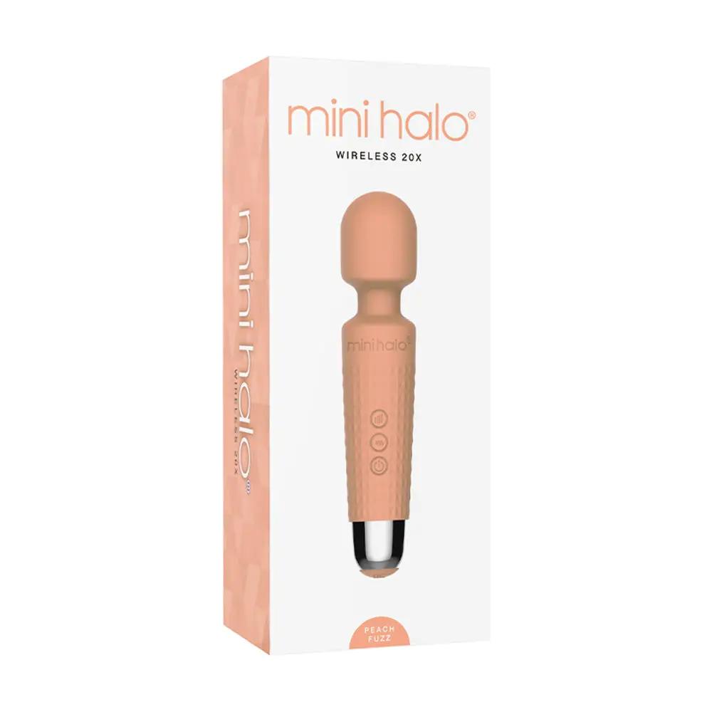 Mini Halo Wireless Wand 20X Silicone Peach Fuzz by Shibari