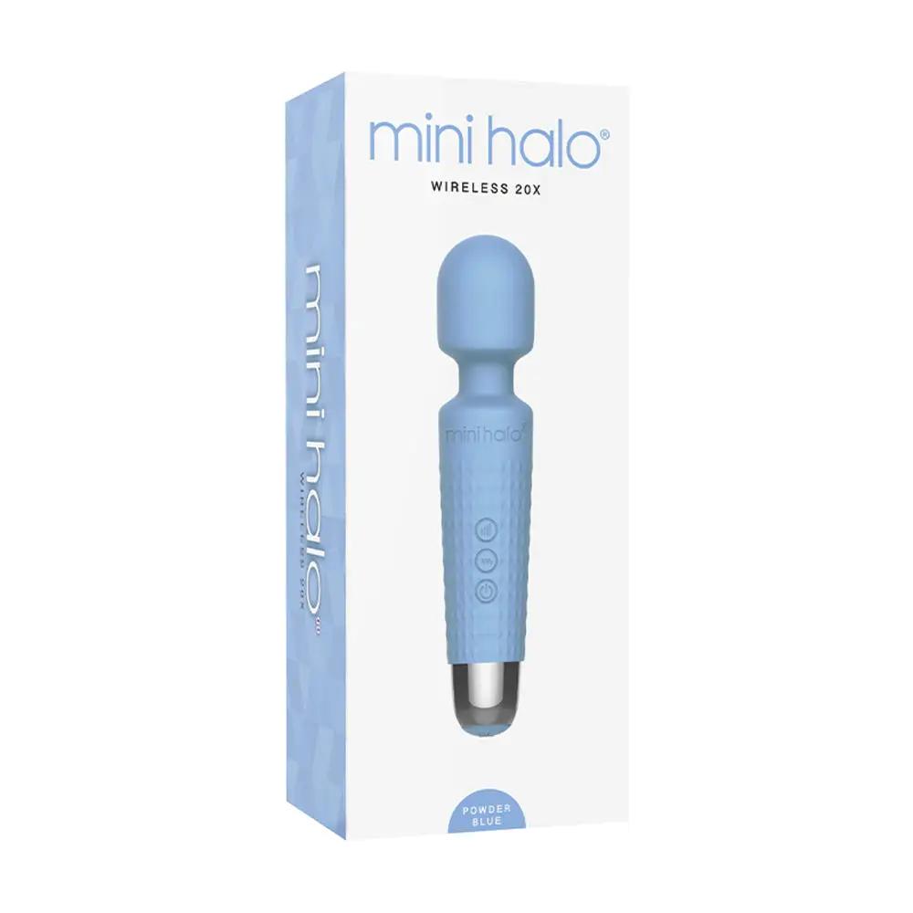 Mini Halo Wireless Wand 20X Silicone Powder Blue by Shibari