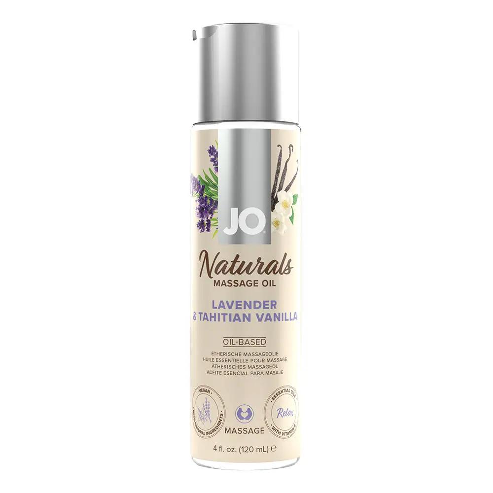 JO Naturals Massage Oil Lavender & Tahitian Vanilla 4 oz. by System JO