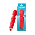 Luv Inc Lw96 Large Wand Rechargeable Flexible Silicone Vibrator Red by Luv Inc.