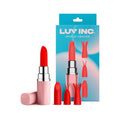 Luv Inc Lv57 Lipstick Vibrator Rechargeable Silicone Discreet Bullet with 3 Attachments Light Pink by Luv Inc.
