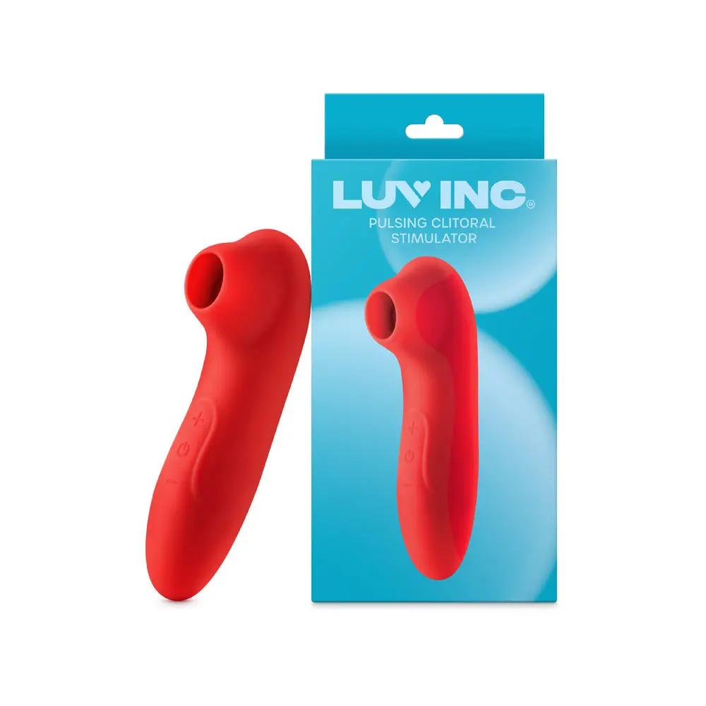 Luv Inc Cs19 Pulsing Clitoral Stimulator Rechargeable Silicone Red by Luv Inc.