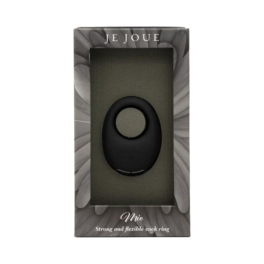 Je Joue Mio Rechargeable Vibrating Silicone Cock Ring Black by Je Joue