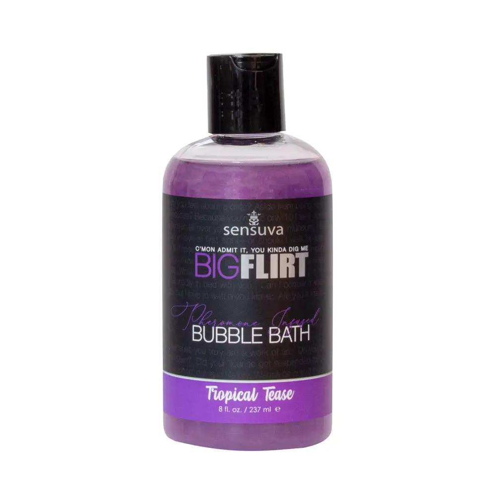 Sensuva Big Flirt Pheromone-Infused Bubble Bath Tropical Tease 8 oz. by Sensuva