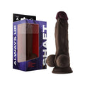 Shaft Model A: 7.5 in. Dual Density Silicone Dildo with Balls Mahogany by Shaft